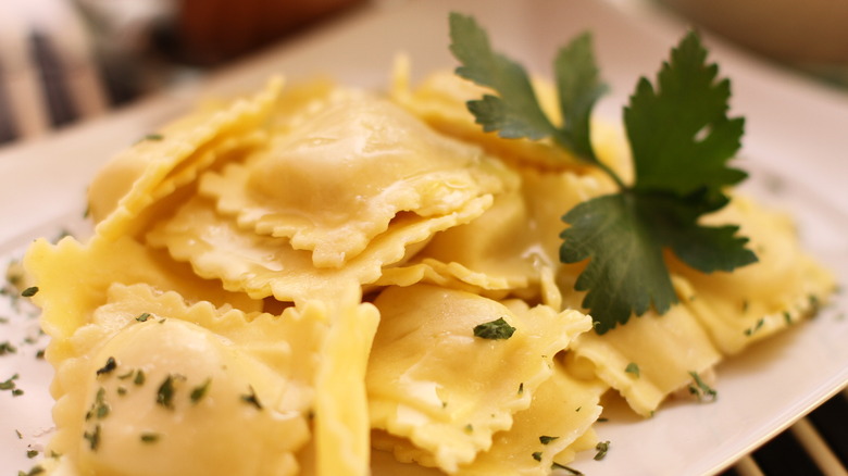 Plate of ravioli