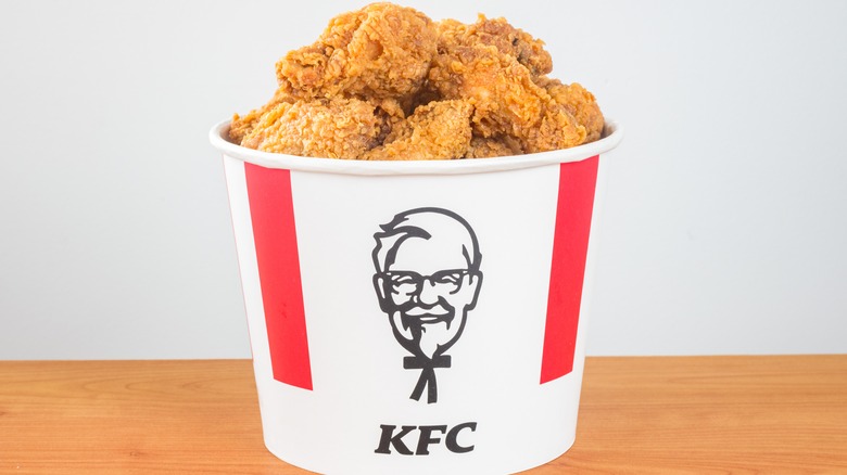 KFC bucket of fried chicken