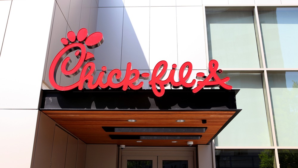 Chick-fil-A sign in sunshine