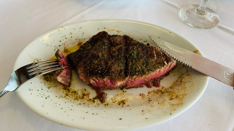 Ruth's Chris steak plated