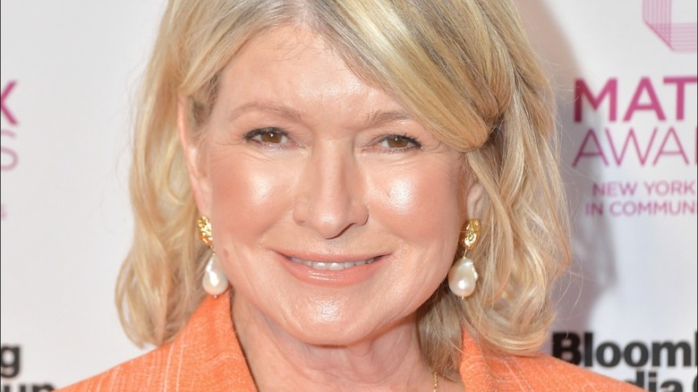 Martha Stewart smiling in sparkly earrings
