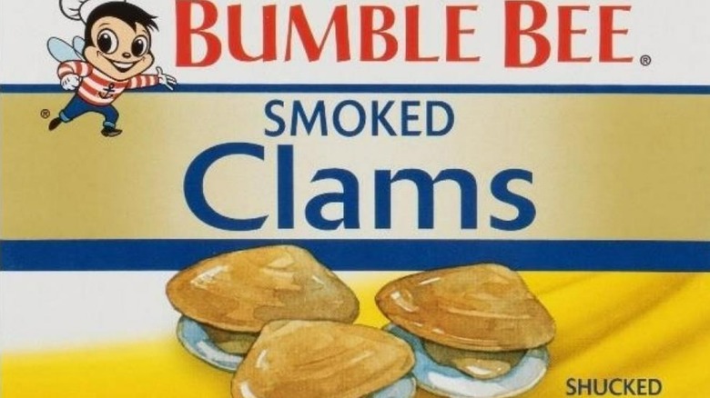 Bumble Bee Canned Smoked Clams label