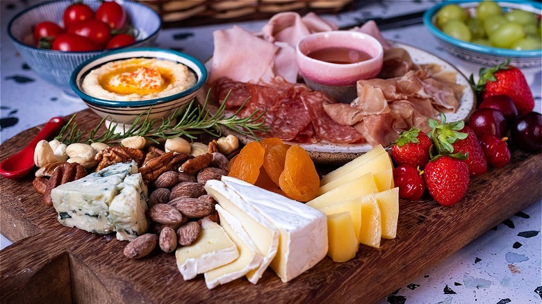 A charcuterie board