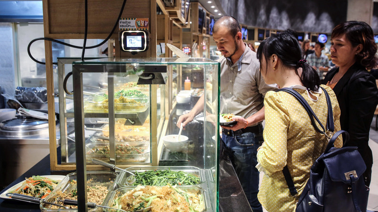 Food court buffet in Thailand