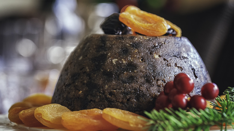Traditional dessert with raisins