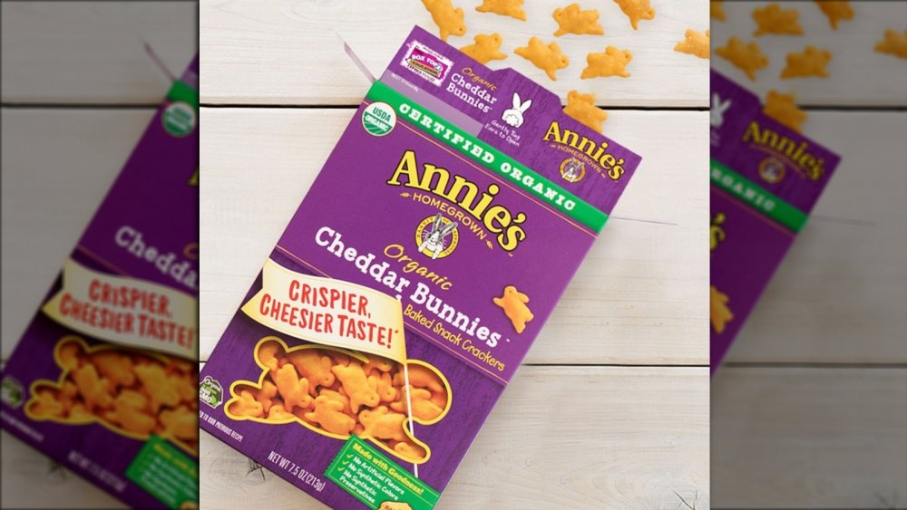 A box of Annie's cheddar bunnies