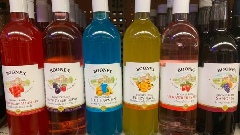 colorful boones farm bottles