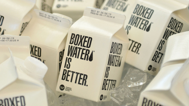 Boxed Water Is Better cartons