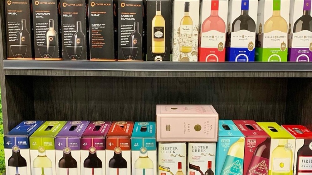 Selection of boxed wines