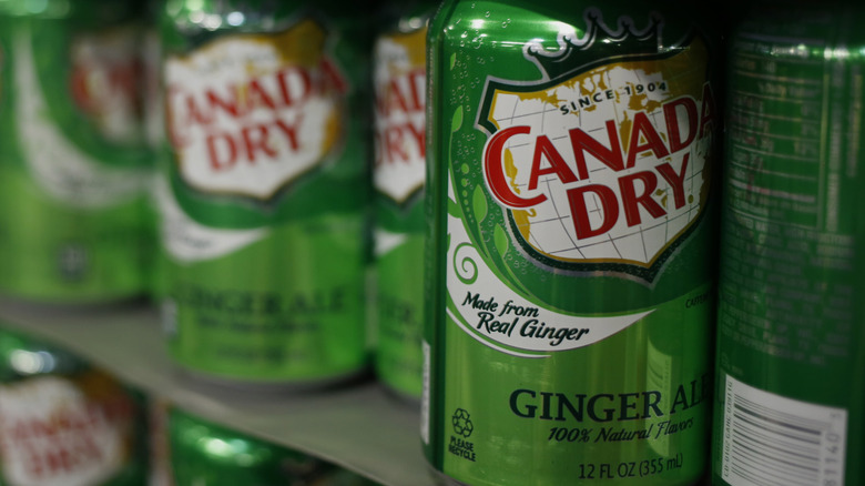 Canada Dry ginger ale cans