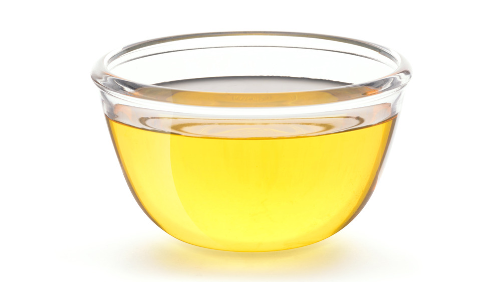 small bowl canola cooking oil 