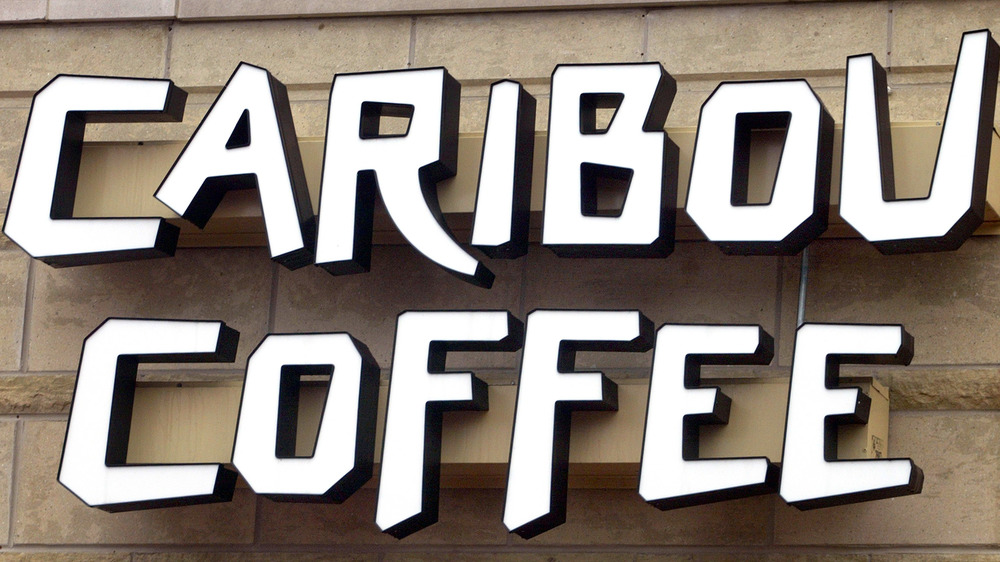 Sign outside a Caribou Coffee outlet