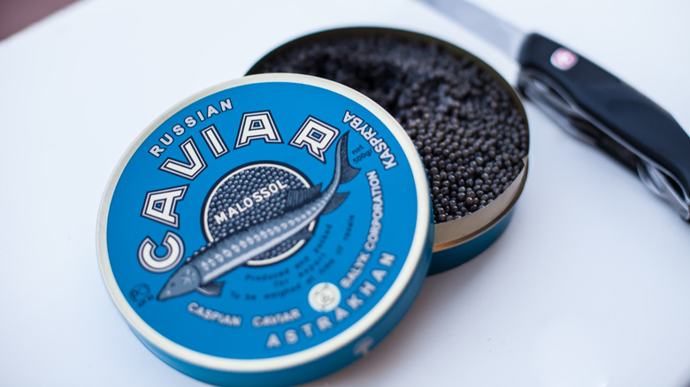 caviar in a tin