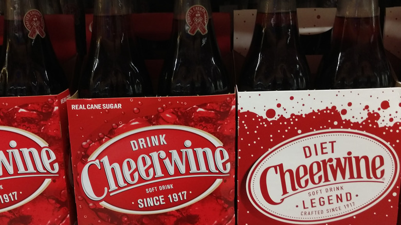 Boxes of Cheerwine bottles