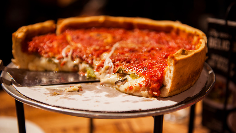 Cast Iron Deep Dish Pizza Recipe (Chicago-Style!) - A Spicy Perspective