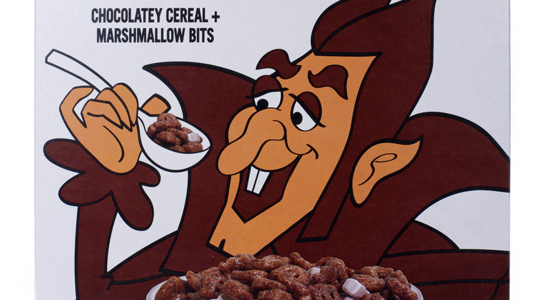 closeup of count chocula box