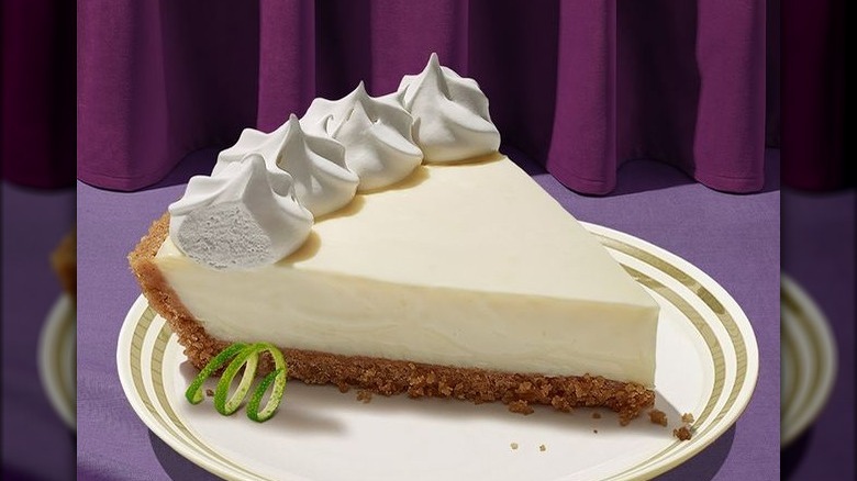 Slice of key lime pie