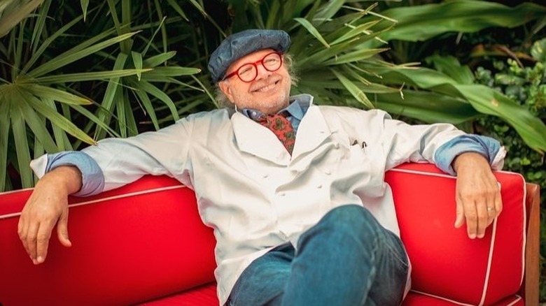 Francis Mallmann sitting on couch