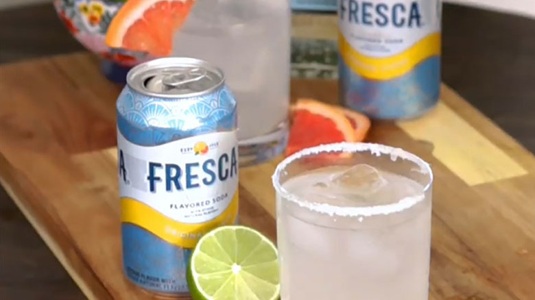 Fresca in glasses, looking like a blizzard