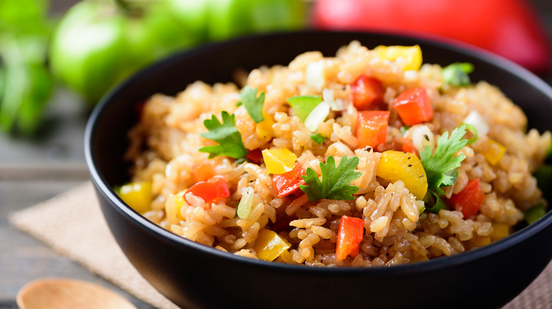 Fried rice in bowl 