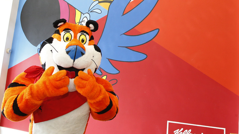 Actor in a Tony the Tiger suit 