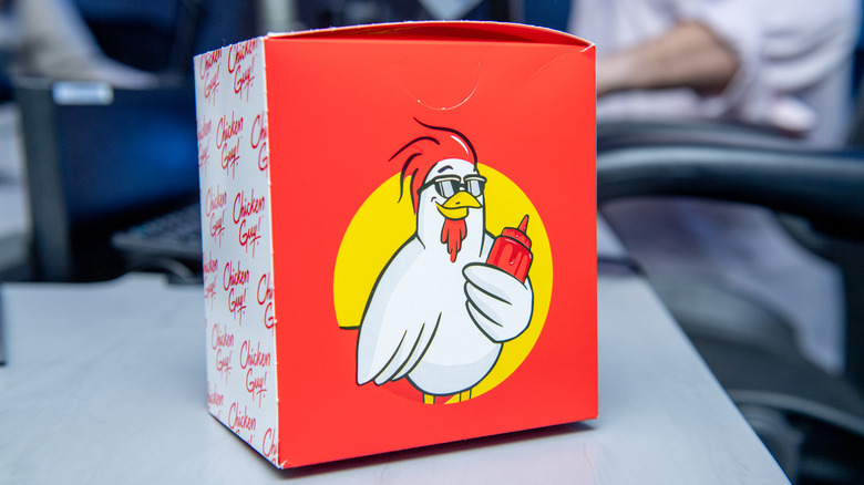 A Chicken Guy! sandwich box.