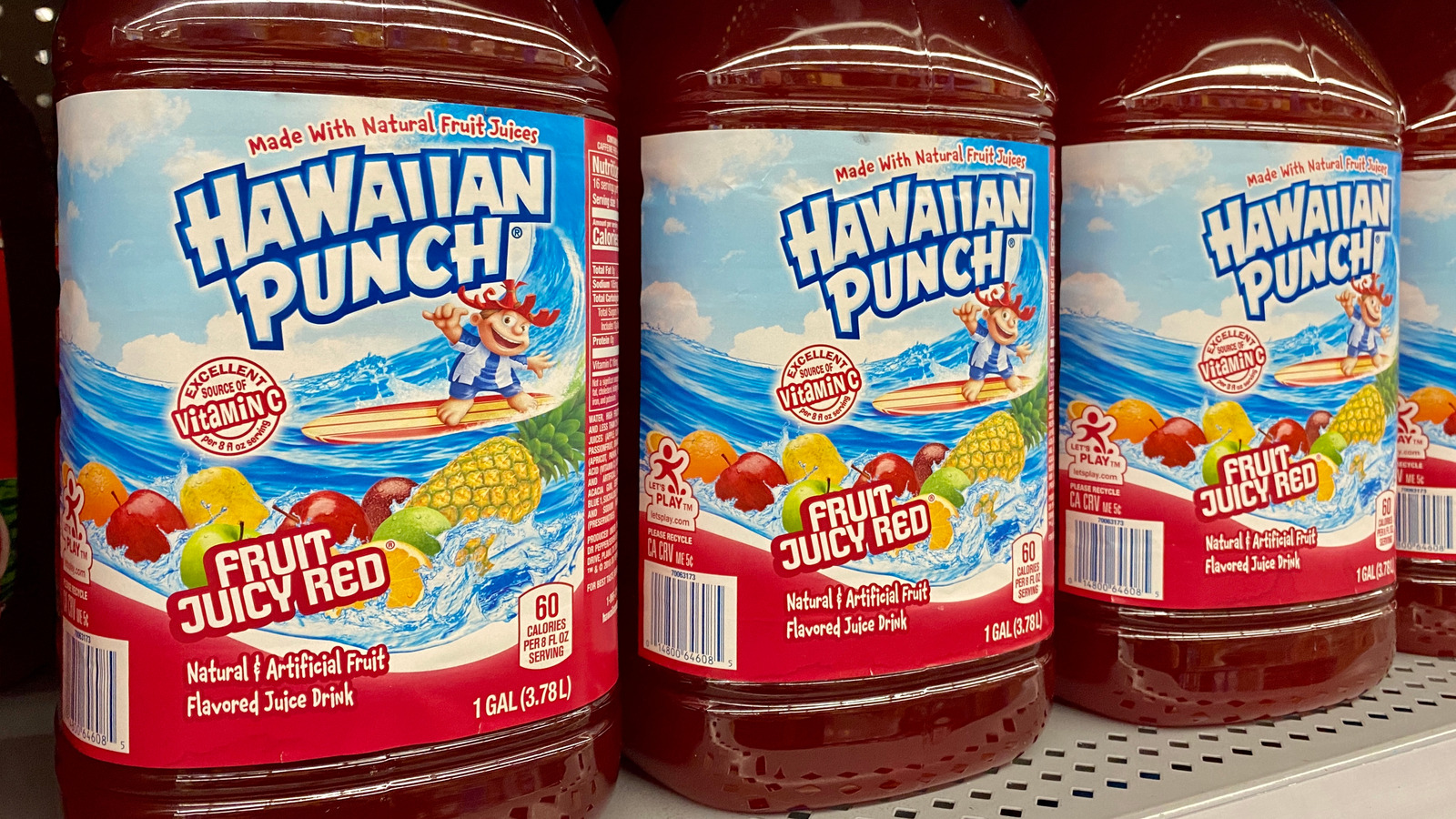 Hawaiian Punch Fruit Juicy Red, 1 L Bottle, Beverages