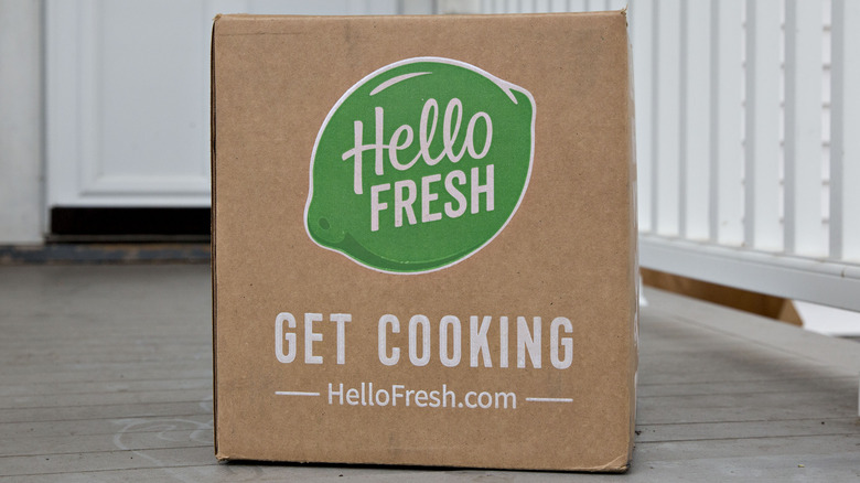 HelloFresh box on porch