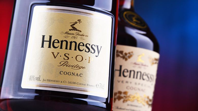 Bottles of Hennessy Cognac