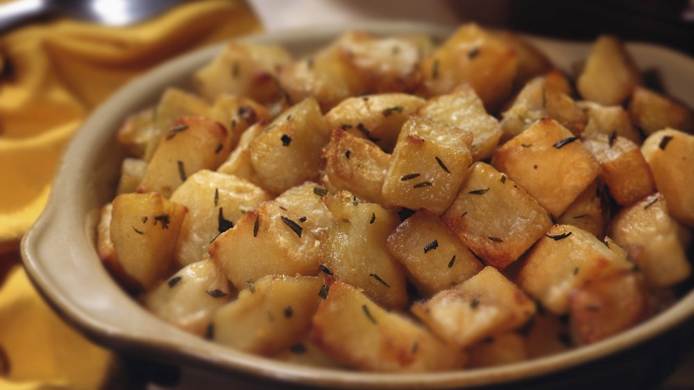 Bowl of seasoned home fries