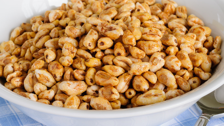 Honey Smacks cereal in bowl 