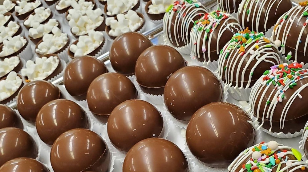 Rows of chocolate bombs