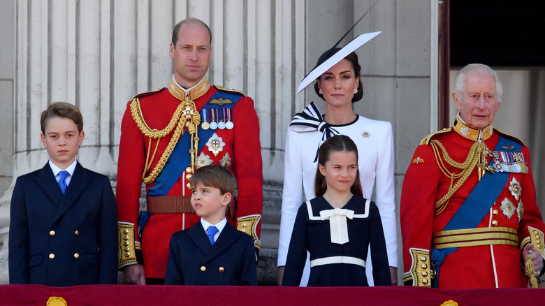 King Charles, Prince William, Kate Middleton, and children