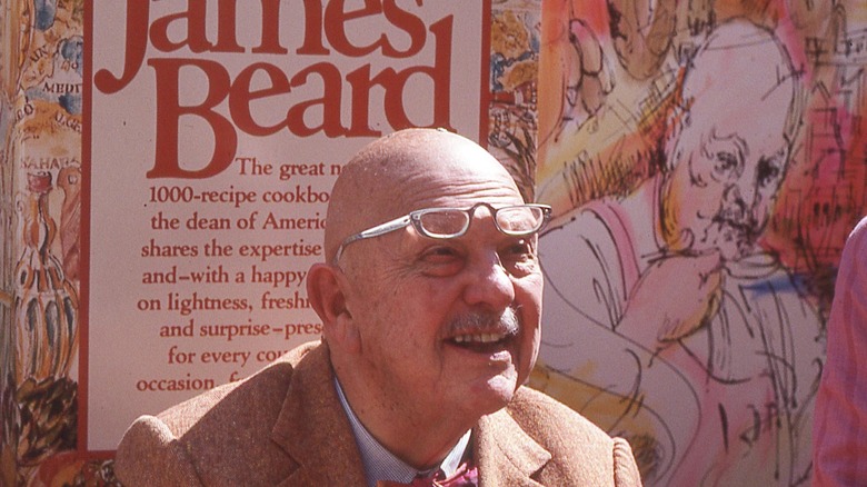 Beard with his cookbook