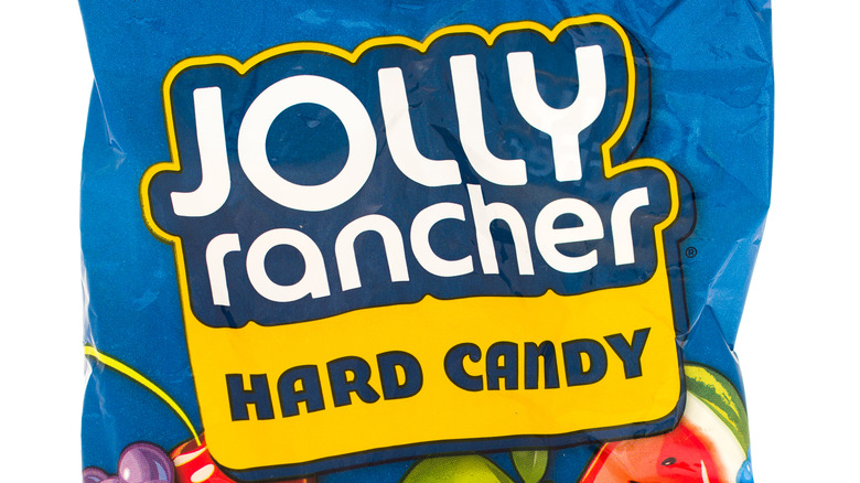 Blue bag of Jolly Rancher hard candy