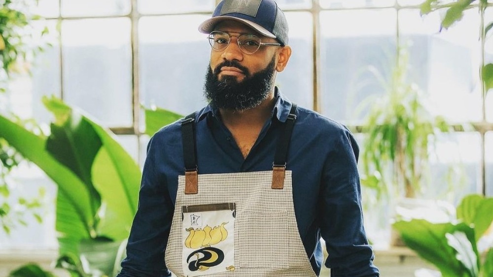 Chef Justin Sutherland wearing apron