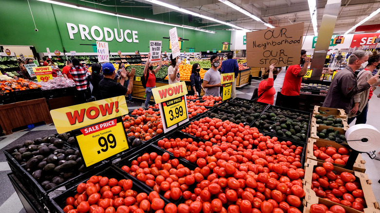 Produce section at Kroger