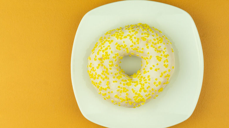 Donut with lemon zest