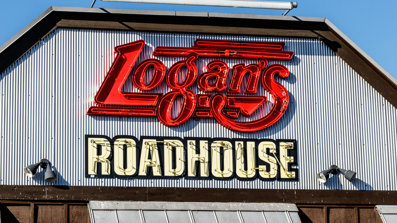 Logan's Roadhouse sign on building 