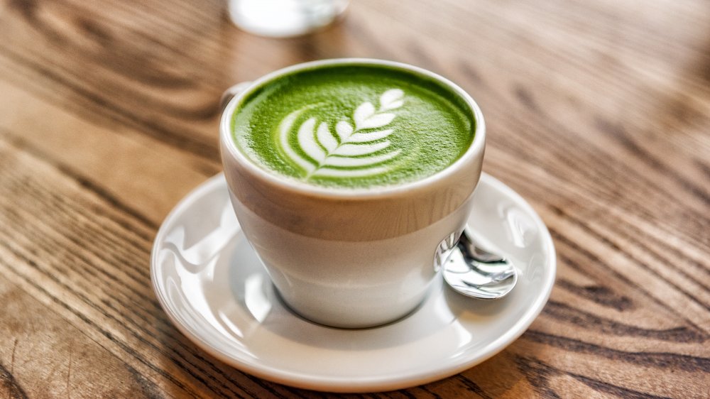 Matcha prepared as a latte