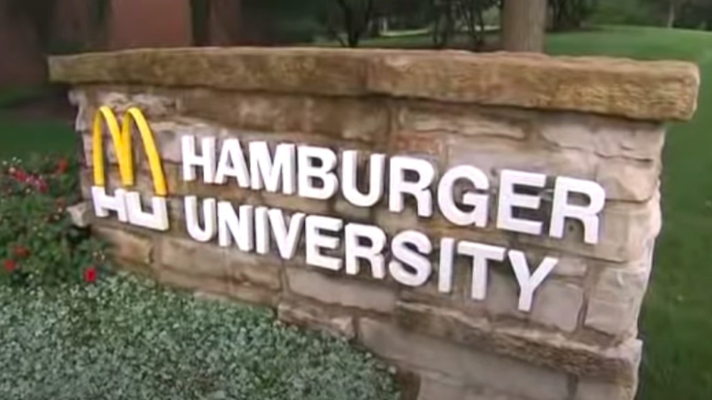 Hamburger University sign