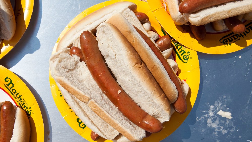 nathan's famous hot dog