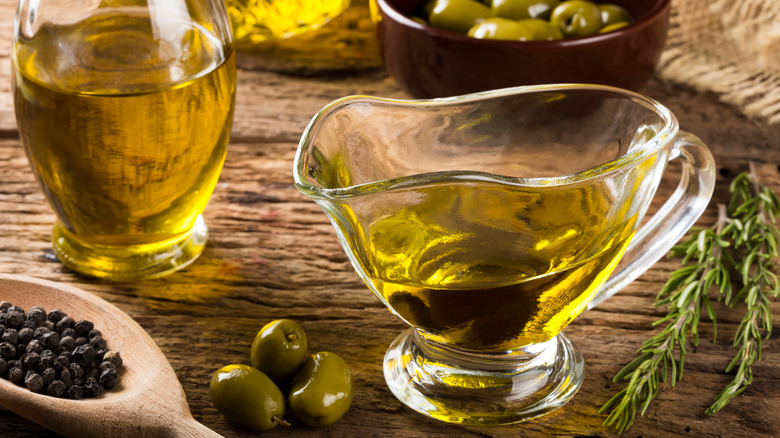 Olive oil and olives