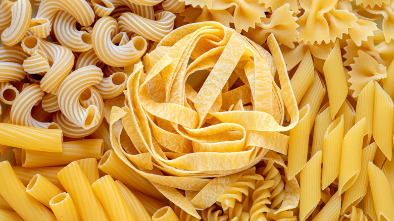 Assortment of dried pastas