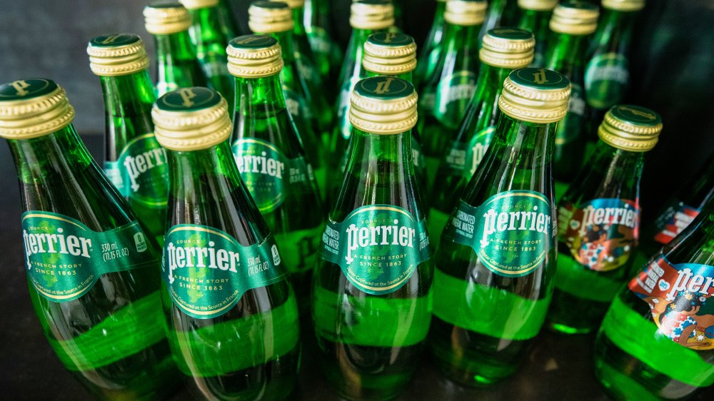 bottles of Perrier