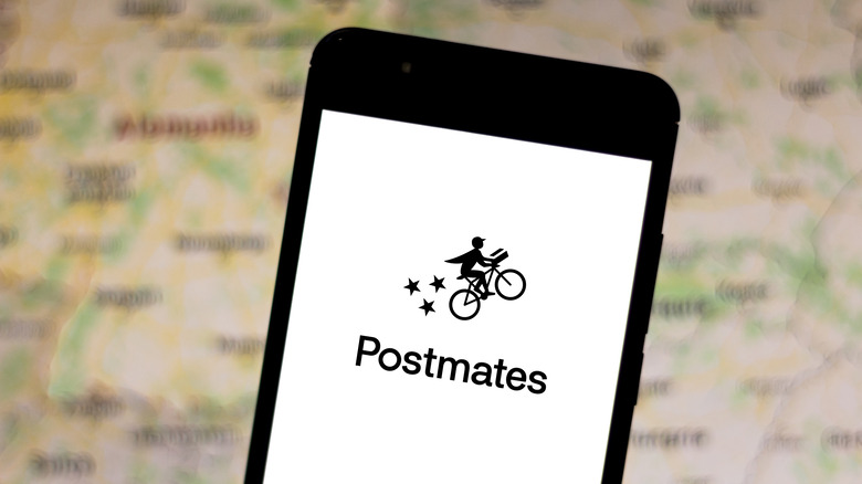 Postmates app on phone screen