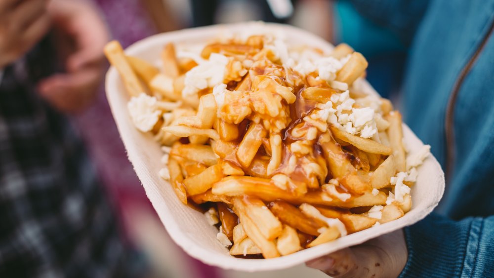 A tray of poutine