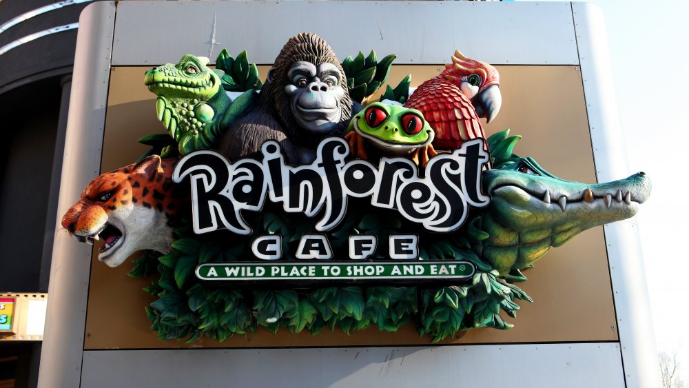 Rainforest Cafe sign