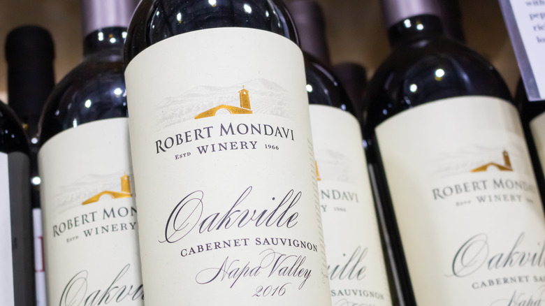 Mondavi Cabernet on display