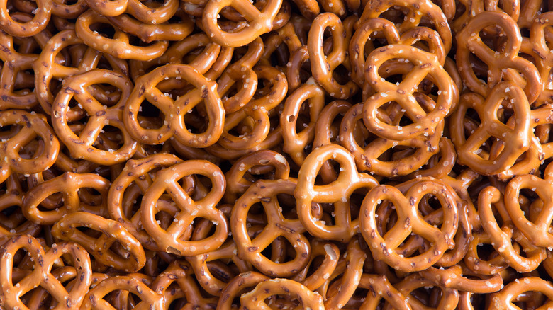 pile of hard pretzels